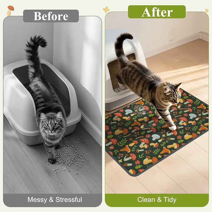 Unicorn Catcher 47"x35" Cat Litter Mat Machine Washable Litter Trapping Pad | Kitty Paw Friendly Padding With Breathable 3D Air Mesh Technology And A Non-Slip Base To Keep Home Floors Debris-Free - Image 5