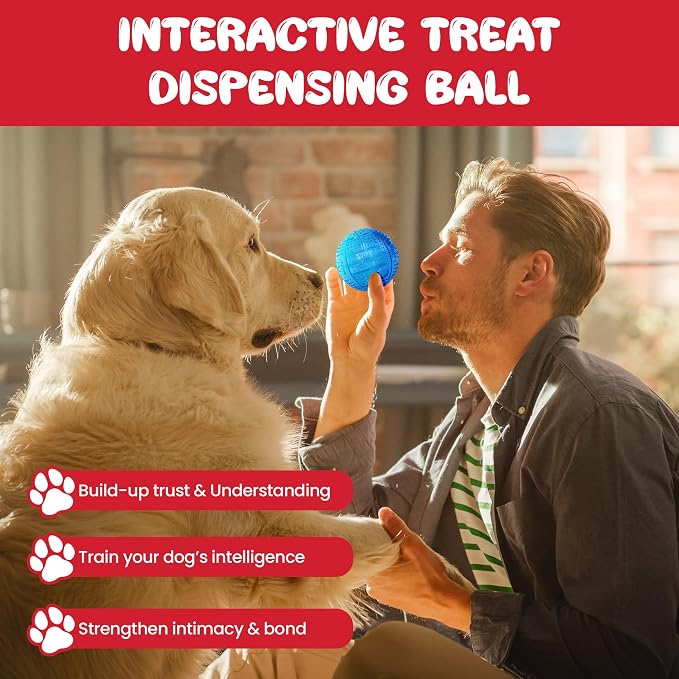 SPOT Dura-Brite Treat Ball - Treat Dispensing Dog Toy Made with Durable TPR Rubber, Interactive Slow Feeder Puzzle Ball, Prevents Boredom and Makes Mealtime Fun - 3in, Assorted Colors - Image 8