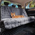 FUNNY FUZZY Luxurious Dog Car Seat Cover, Waterproof Backseat Covers | Faux Rabbit Fur, Full Backseat Protector, Non-Slip, Hair, Dirt & Scratch Defense, Machine Washable, Fits Cars, SUVs & Trucks by FUNNYFUZZY