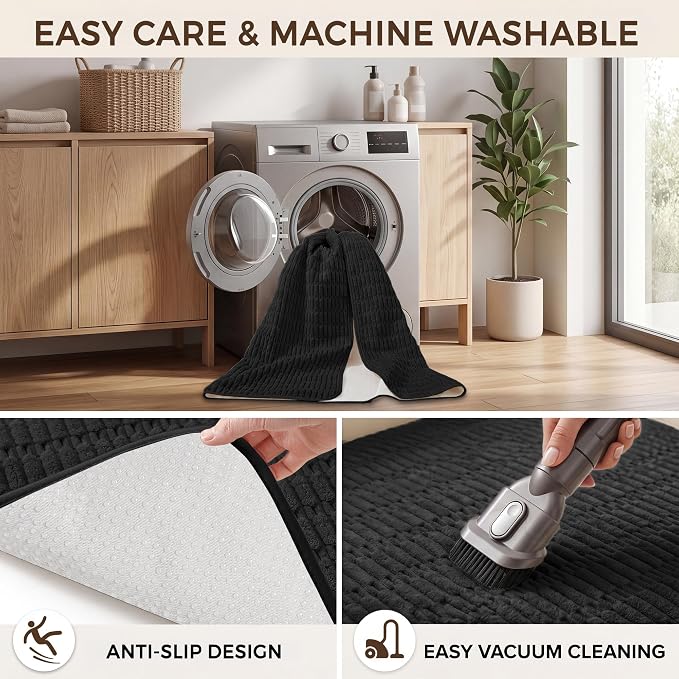 Foxdecor Couch Arm Covers for Sofa Arm Chair Covers Set of 2 | Sofa Arm Covers Cat Scratch Resistant Couch Protectors, Washable Armrest Cover Furniture Arm Covers, Black 30x30 in - Image 7