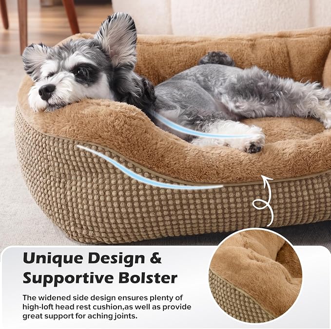 Large Dog Bed, Washable Orthopedic Warming Soft Sleeping Durable with Anti-Slip Bottom - Image 4