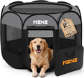 Dog Cat Small Animal Puppy Playpen Crate, Large, Dark Grey | Portable Pop Up Pet Cage Enclosure Tent Kennel Indoor Outdoor with Carrying Case, No Assembly, Camping Use by MZNZ