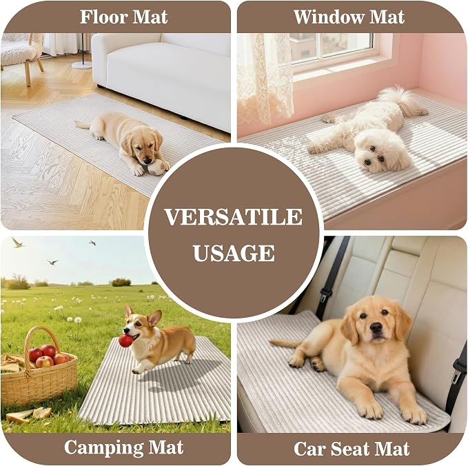 MYSKY HOME Couch Cover L Shape, 100% Waterproof Couch Cover, Couch Covers for Dogs, Non Slip Couch Covers for 3 Cushion Sofa Pet Friendly, Soft Sofa Slipcover Dog Bed Cover Protector, Oat, 35"x70.9" - Image 6