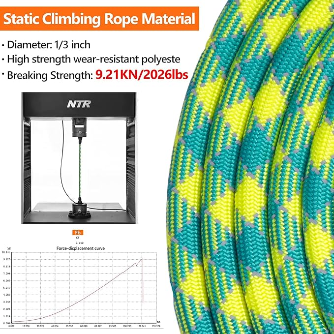 NTR Long Dog Leash,15FT Rope Leash for Dog Training with Swivel Lockable Hook,Reflective Threads and Comfortable Handle,Dog Lead for Walking,Hunting,Camping for Medium and Large Dog, Teal/Yellow - Image 2