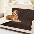 Smiry Waterproof Reversible Pet Couch Covers for Dogs | Pet Friendly, Soft Fabric, Washable Sofa Furniture Protector for Dogs Cat Kids, Checkered (52"x82", Chocolate/Beige) by Smiry
