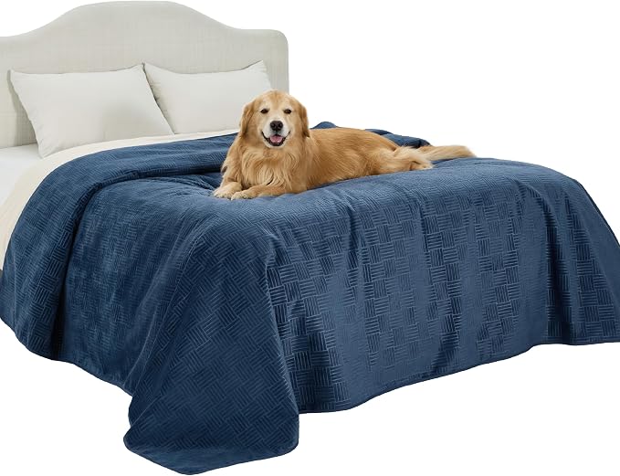 Bedsure Waterproof Bed Cover for Bed and Dogs Quick Drying, 82x102IN | Waterproof Blanket Washable for Large Dogs King Bed Cozy, Lightweight Furniture Protector for Pet Cat, Ash Grey by Unknown