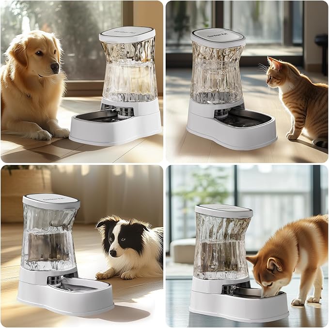 Gardner Pet Automatic Dog Water Dispenser Gravity Stainless Steel Water Waterer Feeder, Large Capacity Water Feeding Bowls for Medium & Large-Sized Dogs Cats Other Pets -(2.1 Gallon) - Image 6