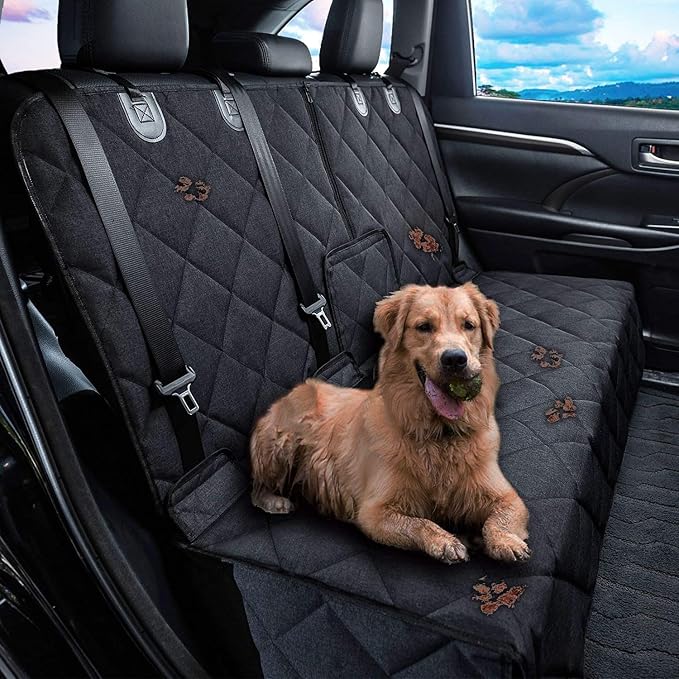 petalage Bench Dog Car Seat Cover for Back Seat Waterproof Seat Covers Durable Scratch Proof Nonslip, Protector for Pet Fur & Mud Washable Backseat Cover for Cars Armrest Compatible - Image 9