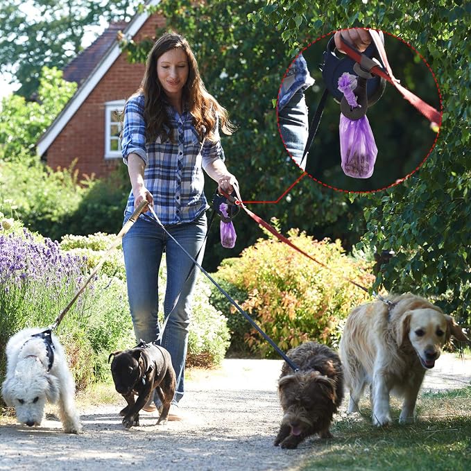 Boao 4 Pieces Pet Poop Bag Holder for Leash Dog Waste Bag Carrier Handy and Easy Use Dispenser Accessories - Image 6