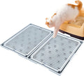 2Pack Cat Litter Box Step, Cat Litter Catcher, Expandable Interlock Litter Mat, Washable Easy Clean, Waterproof & Urine Proof, Grey by Rarenut
