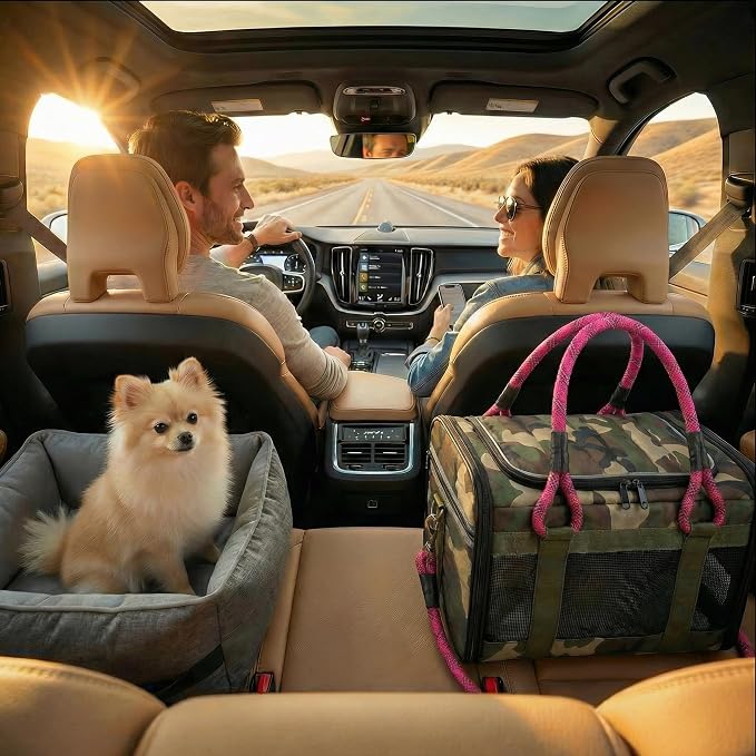 Soft-Sided Dog & Cat Carrier | for Car Rides, Vet Visits, Errands & Daily Outings | Fits Small Dogs & Cats Up to 15 lbs | 18" L x 11.5" H | Yorkies, Chihuahuas & More - Image 5
