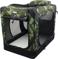 EliteField 3-Door Soft Dog Crate with Bed & Carrying Bag (2-Year Warranty) | 3 Mesh Doors, Steel Frame, Removable & Washable Crate Cover and Bed Cover, Storage Pockets, Indoor/Outdoor, Foldable by EliteField