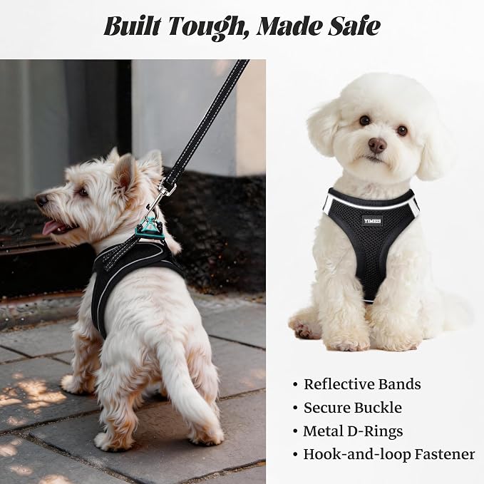 No Pull Dog Puppy Harness and Leash Set Reflective Mesh Vest Medium - Image 5