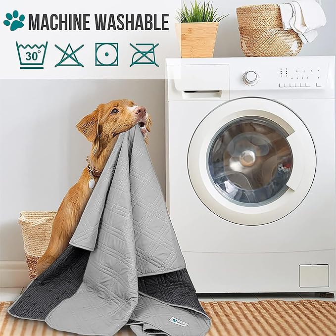 PetAmi Waterproof Couch Cover for Dog Bed Sofa Blanket, 68x82 Light Gray | Leakproof Furniture Protector for Pet Cat, Machine Washable Pee Proof Mat for Chair Car Seat, Durable & Anti Slip Backing - Image 5