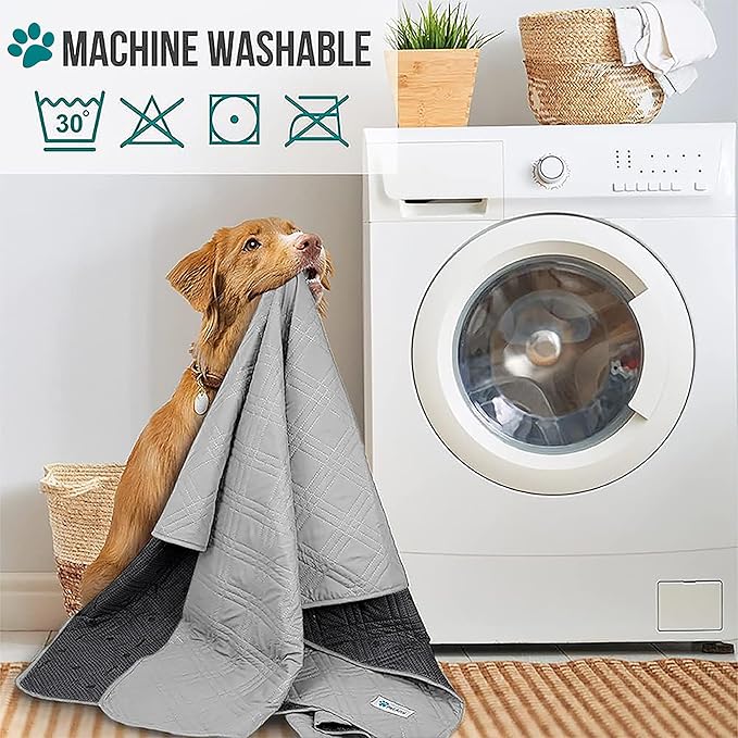 PetAmi Waterproof Couch Cover for Dog Bed Sofa Blanket, 30x70 Light Gray | Leakproof Furniture Protector for Pet Cat, Machine Washable Pee Proof Mat for Chair Car Seat, Durable & Anti Slip Backing - Image 6