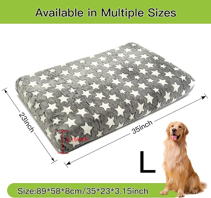 Orthopedic Dog Bed for Large Dogs, Washable Dog Mat with Removable Zippered Cover, Non-Slip Bottom, Comfort Crate Bed (Grey, L(35"*23"*3.1")) - Image 6