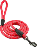 Max and Neo Rope Leash Reflective - 6 FT x 1/2", "RED by MaxandNeo