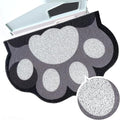 Cute Cat Litter Mat 24”x16”, Litter Box Mat, Litter Trapping Mat, Soft on Kitty Paws, Easy Clean, Anti Slip, Pet Accessories, Door Floor mats - Grey White60*40 by Rarenut