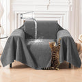 Deep Dream Cat-Scratch Resistant Armchair Couch Cover, Waterproof Sofa Cover for Dogs, Pet Friendly Couch Protectors Anti Slip Thickened Slipcovers for Dogs Pets, 71" x 91", Dark Grey by DeepDream