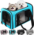Soft-Sided Cat Carrier 18x11x11 in Expandable Travel Pet Bag 15LBS | For Cats and Small Dogs with Anti-Scratch Mesh Washable Mat Collapsible Escape-Proof Airline Approved with Shoulder Strap by Lowiparr