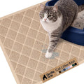 GORILLA GRIP Cat Litter Box Mat, Cushioned Coil Mesh Litter Trapping Mats, Scatter Control Supplies for Less Mess, Phthalate Free, Ultra Deep Catch Grooves, Rinse or Vacuum to Clean, 24x17 Beige by Unknown