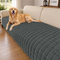 Smiry Velvet Couch Cover for Dogs, Non Slip Soft Sofa Protector for Pets | Washable Sofa Cover for Cats, Cozy Furniture Protector Against Pet Hair, Scratches, Fits Sectional Sofa(Dark Grey, 36"x88") by Smiry