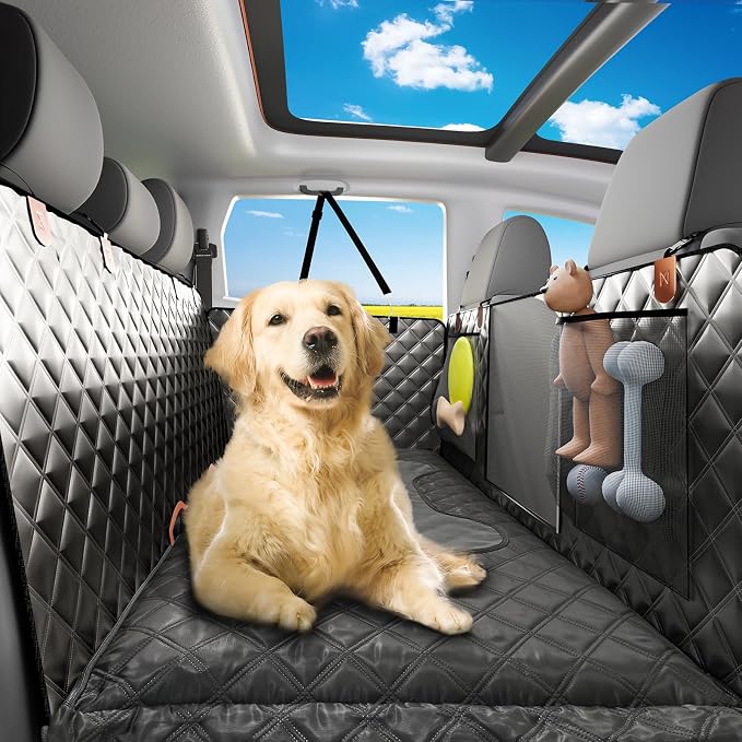 Car Back Seat Pet Cover for Dogs Back Seats Protector, Soft Inflatable Cushion Backseat Extender Comfortable Dog Hammock, Waterproof Dog Bed Rear Travel Accessories for Car,SUV,Truck by Unknown