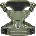 HEELE Dog Harness, No Pull Adjustable Padded Reflective Harness for Small Medium Large Dogs with Handle for Walking Training, Green, M | No Choke with Control Handle, Soft Breathable Padded Pet Vest, Adjustable, Reflective Front Clip Vest for Night Wal... by HEELE