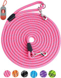 Long Dog Leash for Dog Training 20FT, Heavy Duty Dog Lead for Large Medium Small Dogs Outside Walking, Playing, Camping, or Yard, Pink by Lanwandeng