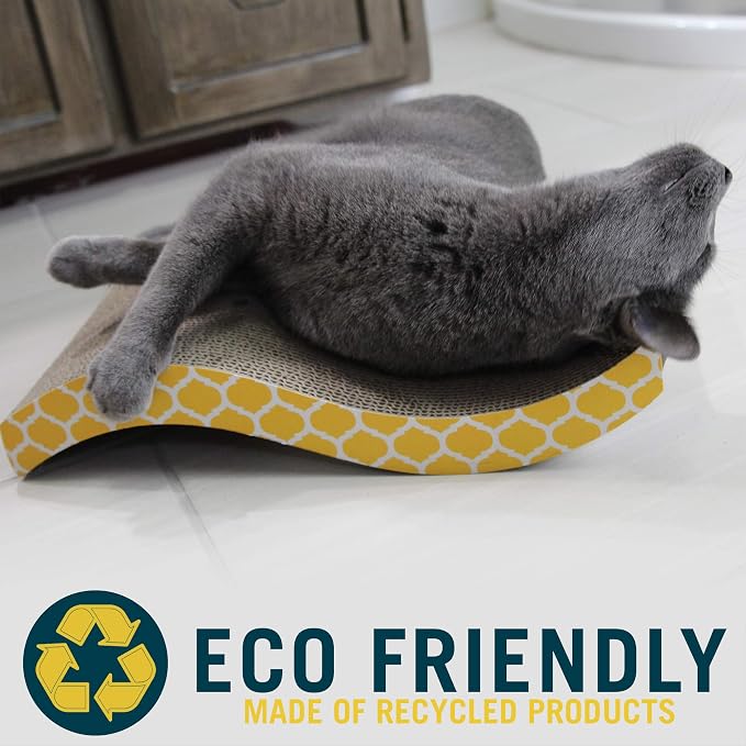 Our Pets OurPets The Wave Curved Catnip Cat Scratcher (Cat Toys for Indoor Cats, Catnip Toys, Cat Gifts & Cat Toys Interactive) [Includes Cosmic Catnip- North-American Grown Catnip] | Interactive Scratcher for Indoor Cats, Includes Cosmic Catnip, North... - Image 4