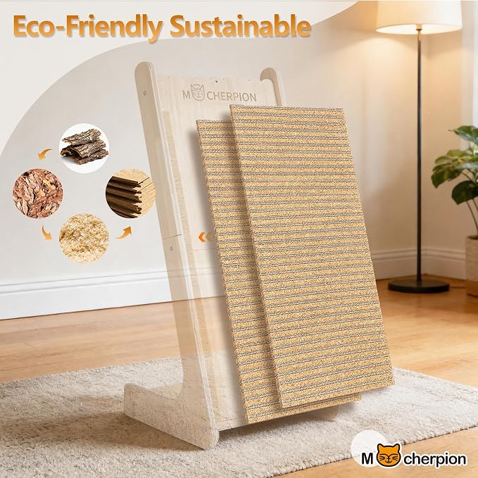 Cork Cat Scratch Pad-2Pcs Replaceable Scratching Mats for Cat Scratchers | Cat Scratch Pad for Cats- 2 Pcs Replaceable Pads-Eco-Friendly Sustainable-Replacement Core for Cats Scratching Board only - Image 2