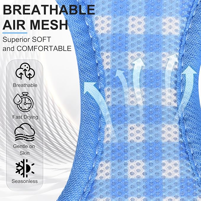 AIITLE Step in Small Dog Harness and Leash Set, Puppy Pet Vest, Blue XS | Breathable Mesh, Adjustable Fit, No-Pull Reflective Design, Escape Proof, for Small-Medium Dogs, Outdoor Walking, Running - Image 7