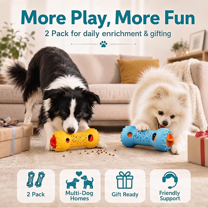 FOXMM Interactive Treat Dispensing Dog Toys, Adjustable Dog Puzzle Toy | Cognitive Dog Toys, Stimulating Dog Toys to Keep Them Busy, Puppy Puzzle for Small Medium Dogs, 2 Pack - Image 7