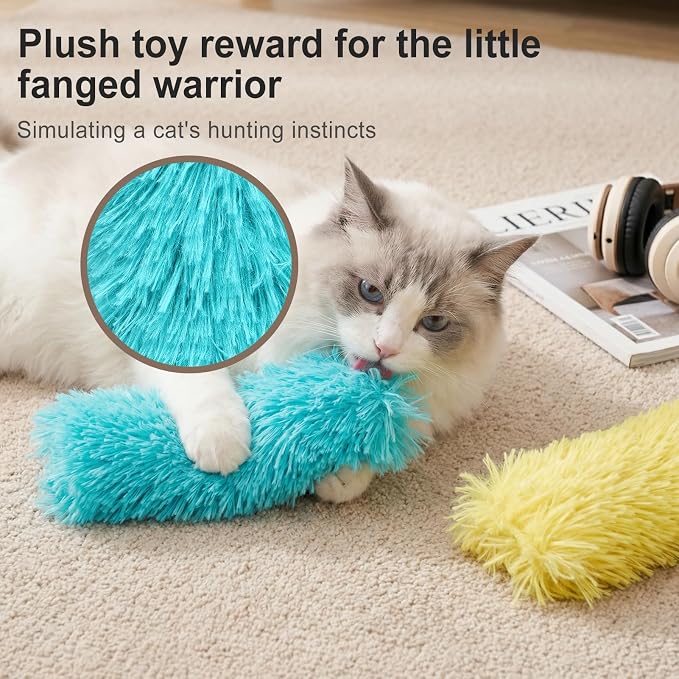 Cat Toys Pillows 6Pcs Catnip Kicker Toys for Cats Promotes Kitty Exercise - Image 4