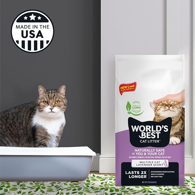 World's Best Cat Litter, Lavender Scented, Long-Lasting Odor Control, 32 lb - Image 5