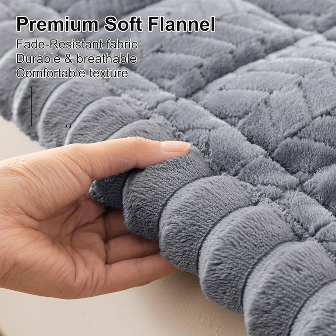 Smiry Couch Cover for Dogs, Non Slip Fuzzy Pet Sofa Covers Washable | Sofa Slipcovers for 3 Cushion Couch, Soft Thick Furniture Protector for Cats Dogs, Against Fur, Dirt, Scratch (27.6"x82.7") - Image 5