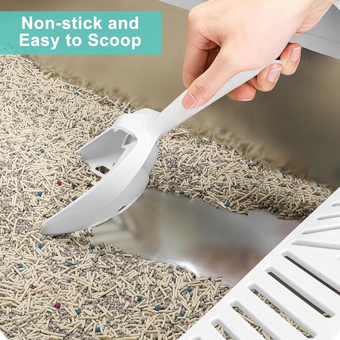 AIPERRO Stainless Steel Litter Box Extra Large for Big Cats and Multi-Cats | Jumbo Extra Large High Sided Metal Cat Box with Lid | Anti-Urine Leakage,Non-Stick & Easy to Clean | Include Litter Cat Scoop - Image 7