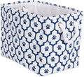 Bone Dry Pet Storage Collection Lattice Paw Print, Small Rectangle, White/Navy by BoneDry