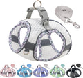 Step in Dog Vest Harness and Leash Set with Escape Proof Design | Soft Diamond Mesh and Reflective Bands, Adjustable Pet Outdoor Harnesses for Medium Size Dogs White M by PetSuppliesManufacturer