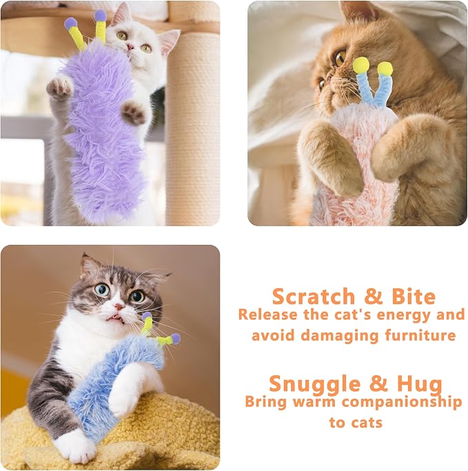 3 Pack Catnip Toys,Soft Cat Pillows Toys with Antennae, Funny cat Toy - Image 5