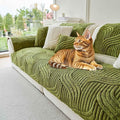 OTOB Couch Covers for Sofa Washable Anti Slip Furniture Protector, 1 Piece | Matcha Green, 27.6"x82.7", Soft Plush, All Seasons, Breathable, Modern, Wear-Resistant, Couch Cover for Dogs, Fade Resistant by OTOB
