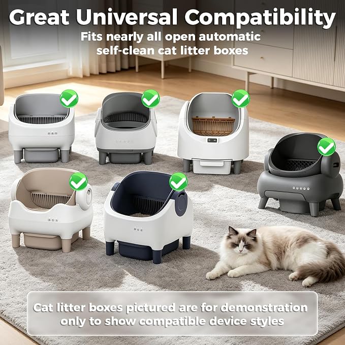 2Pcs Cat Litter Pad for Open Top Self-Cleaning Litter Box Replacement Liner | Waterproof Pads Cat Litter Box Liners for PARUUNTYS/KITPLUS/Thereye Litter Box,Scratch-Resistant,Washable Reusable Tray Mat - Image 8