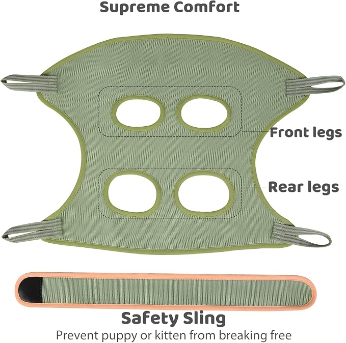 Cat Grooming Hammock for Nail Trimming, Cat Nail Clipper Hammock Harness | Helps Keep Cats Secure with Wrap-Style Restraint and Immobilizer Support for Easier Nail Trimming - Image 2