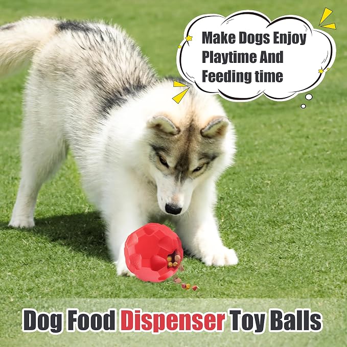 Rubber Treat Dispensing Dog Toys for Aggressive Chewers Large Breed | Dog Treat Ball for Dogs, Balls for Dogs, Interactive Dogs Toys for Boredom to Keep Them Busy, Treat Toy Ball - Image 6