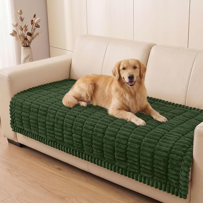 Smiry Couch Cover for Dogs, Non Slip Washable Sofa Protector for Pets | Soft Furniture Cover for Leather & Fabric Couches, Cozy Protect Against Fur, Dirt & Messes, Pet Friendly, 35.4"x88" by Smiry