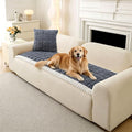 OTOB Couch Cover for Dogs Washable Pet Friendly, Non Slip Plush Fuzzy Love Seat Couch Covers Sofa Slipcovers, Geometric Jacquard Soft Pet Cushion Mat Protector All Seasons, (Dark Gray, 27.6" x 59.1") by OTOB