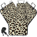 Waterproof Dog Car Seat Cover for Back Seat, Pet Hammock- S, Leopard/Black | Durable waterproof hammock with nonslip design & storage pockets. Protects seats from scratches, fits cars, SUVs & trucks. by NECKORY