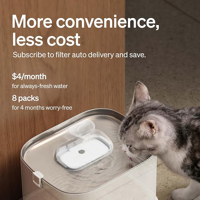 PETLIBRO Replacement Filters for Dockstream Cat Water Fountain PLWF106/PLWF116/PLWF115/PLWF105/PLWF005, 4 Months Set of Replacement Filters for Ultra Quiet Cat Fountain, 8 Count for Pet Water Fountain - Image 4