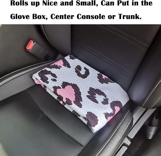 Car Seat Cover Protector Front Seats,for Gym Workout,Running,Swimming,Beach and Hiking,Waterproof Sweat Towel Bucket Seat Covers for Cars SUV Trucks (Leopard Print, 1Pcs) - Image 7