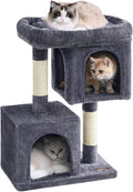 Feandrea Cat Tree, 29.1-Inch Cat Tower, Plush Condo for Medium Cats up to 11 lb, Large Perch, 2 Caves, Scratching Post, Smoky Gray UPCT612G01 by FeandreabySONGMICSHOME